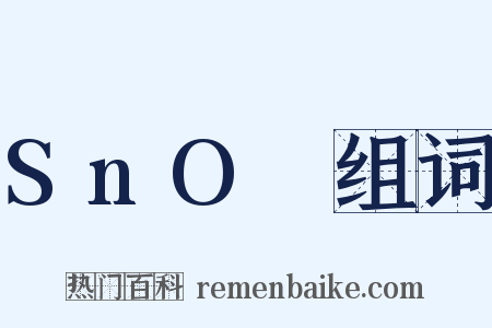 SnO₂组词是什么意思的图片